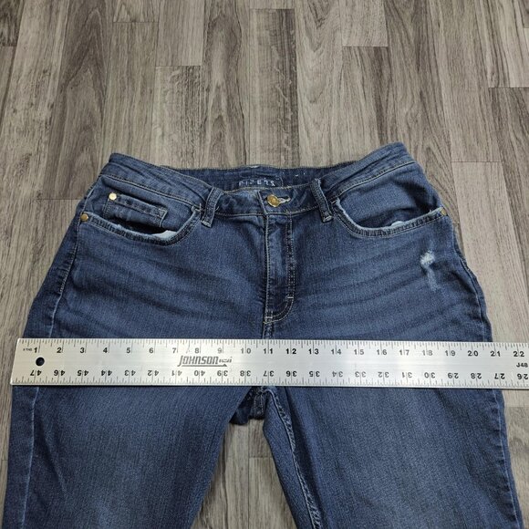 Lee Riders Jeans Womens 12P Blue Straight Leg Stretch Denim Mid Rise Casual - Picture 8 of 11